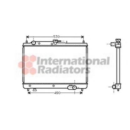 Photo Radiator, engine cooling VAN WEZEL 27002066