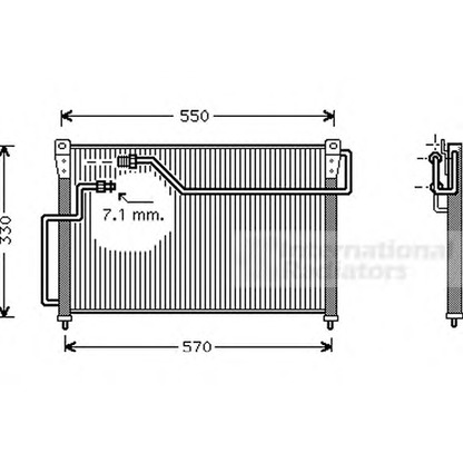 Foto Condensatore, Climatizzatore VAN WEZEL 27005107