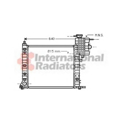 Photo Radiator, engine cooling VAN WEZEL 30002265