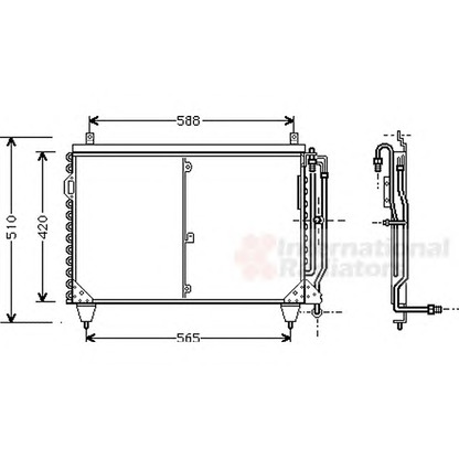 Foto Condensador, aire acondicionado VAN WEZEL 30005199