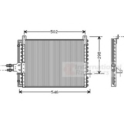 Photo Condenser, air conditioning VAN WEZEL 30005205