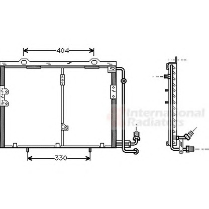 Photo Condenser, air conditioning VAN WEZEL 30005207