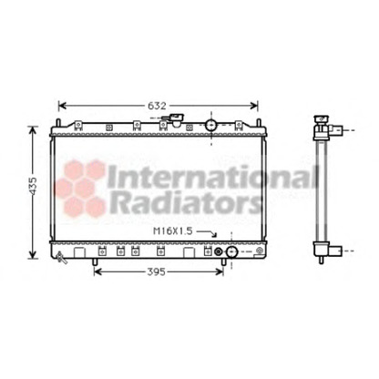 Photo Radiator, engine cooling VAN WEZEL 32002080