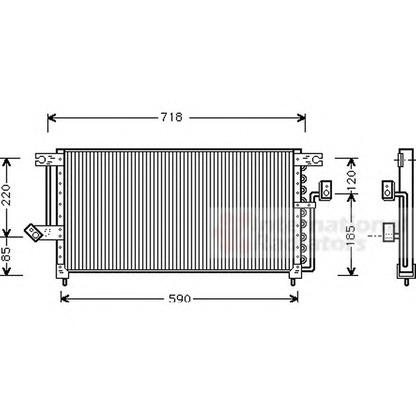 Foto Condensador, aire acondicionado VAN WEZEL 32005098