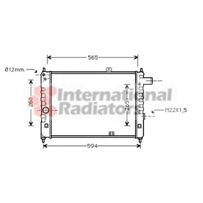 Photo Radiator, engine cooling VAN WEZEL 37002052