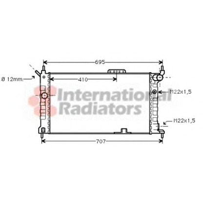 Photo Radiator, engine cooling VAN WEZEL 37002091