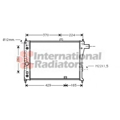 Photo Radiator, engine cooling VAN WEZEL 37002128