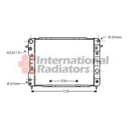 Photo Radiator, engine cooling VAN WEZEL 37002198