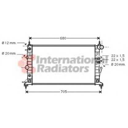 Foto Radiador, refrigeración del motor VAN WEZEL 37002222