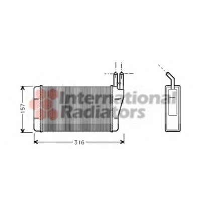 Photo Heat Exchanger, interior heating VAN WEZEL 37006008