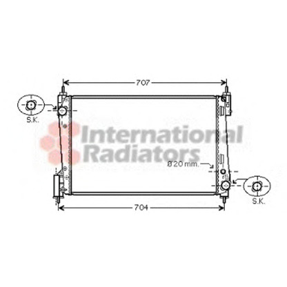 Foto Radiador, refrigeración del motor VAN WEZEL 17002311