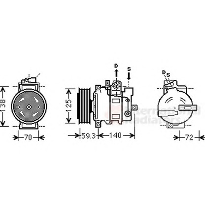 Foto Compresor, aire acondicionado VAN WEZEL 0300K313