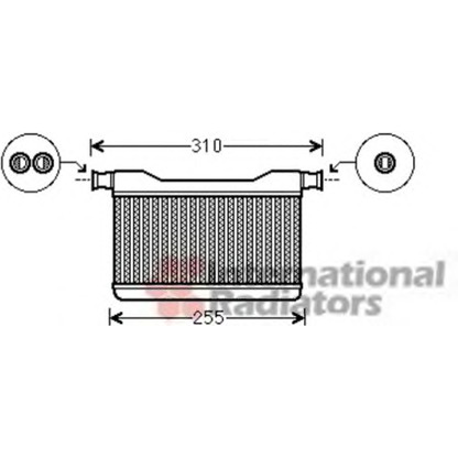 Photo Heat Exchanger, interior heating VAN WEZEL 06006382