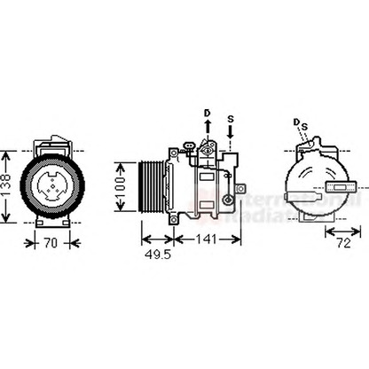 Foto Compressore, Climatizzatore VAN WEZEL 3000K476