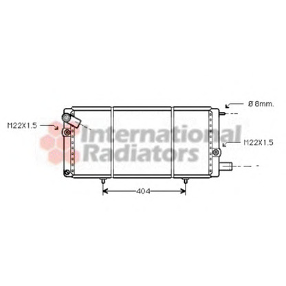 Photo Radiator, engine cooling VAN WEZEL 40002085