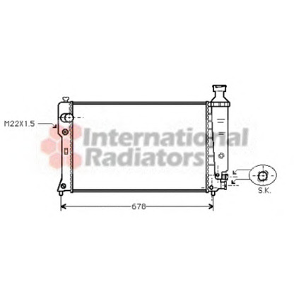 Photo Radiateur, refroidissement du moteur VAN WEZEL 40002121