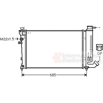 Foto Radiador, refrigeración del motor VAN WEZEL 40002141