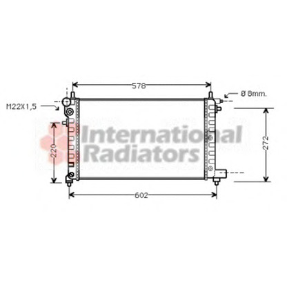 Photo Radiator, engine cooling VAN WEZEL 40002149