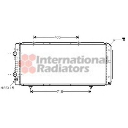 Foto Radiador, refrigeración del motor VAN WEZEL 40002151