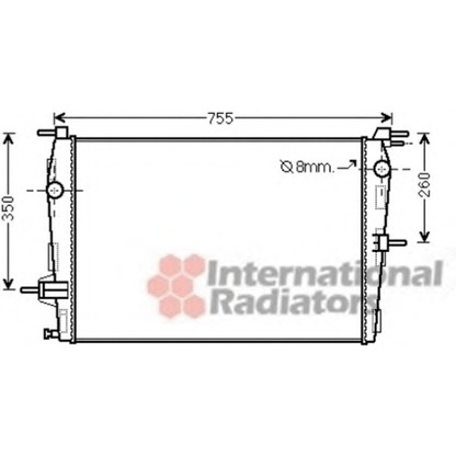 Foto Radiador, refrigeración del motor VAN WEZEL 43002458