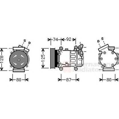 Foto Compresor, aire acondicionado VAN WEZEL 4300K452