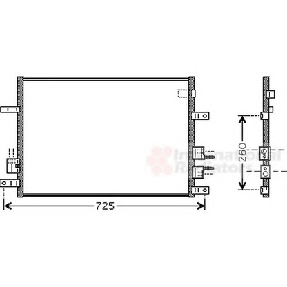 Photo Condenser, air conditioning VAN WEZEL 01005097