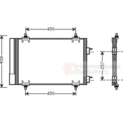 Photo Condenser, air conditioning VAN WEZEL 09005230