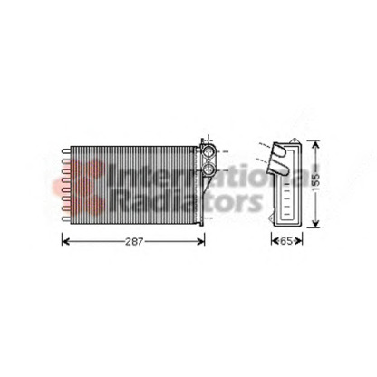 Photo Heat Exchanger, interior heating VAN WEZEL 09006232