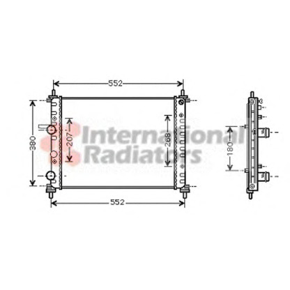 Foto Radiador, refrigeración del motor VAN WEZEL 17002317