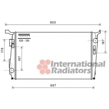 Foto Radiador, refrigeración del motor VAN WEZEL 15002005