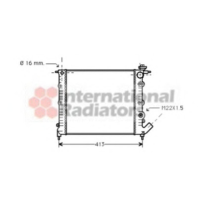 Photo Radiator, engine cooling VAN WEZEL 43002120