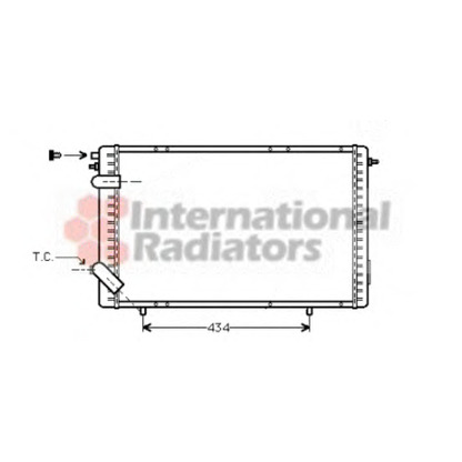 Photo Radiator, engine cooling VAN WEZEL 43002126