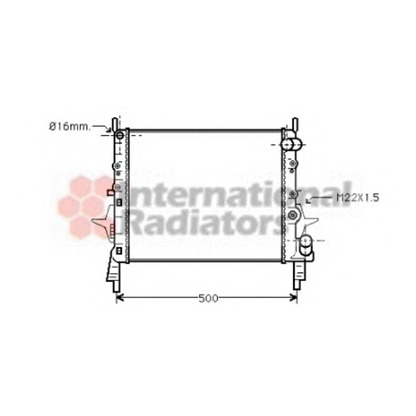 Photo Radiator, engine cooling VAN WEZEL 43002158