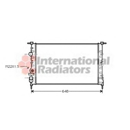 Photo Radiator, engine cooling VAN WEZEL 43002198