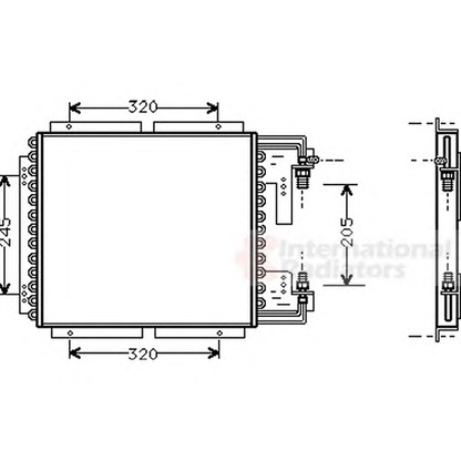 Foto Condensatore, Climatizzatore VAN WEZEL 43005187