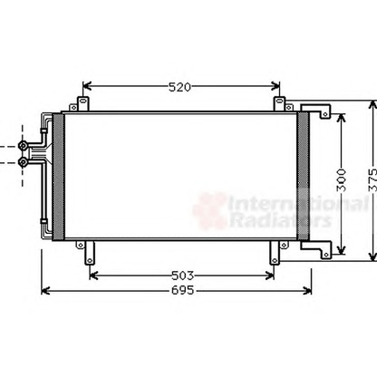 Photo Condenser, air conditioning VAN WEZEL 43005196