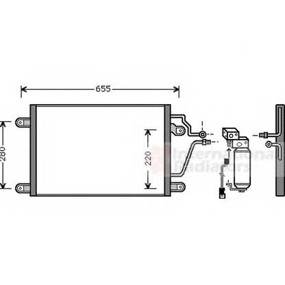 Foto Condensatore, Climatizzatore VAN WEZEL 43005211