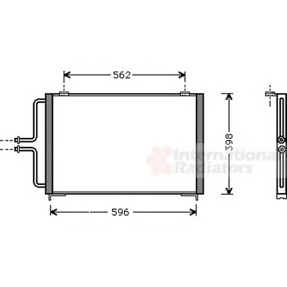 Photo Condenser, air conditioning VAN WEZEL 43005236