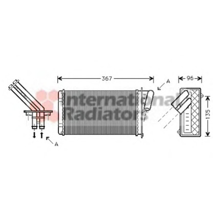 Foto Wärmetauscher, Innenraumheizung VAN WEZEL 43006203