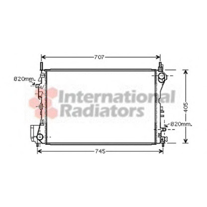 Photo Radiator, engine cooling VAN WEZEL 37002395