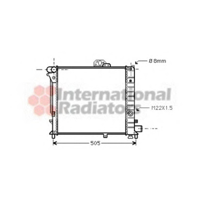 Photo Radiator, engine cooling VAN WEZEL 47002019