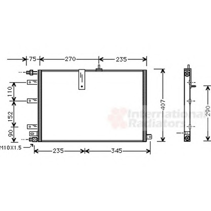 Photo Condenser, air conditioning VAN WEZEL 47005038