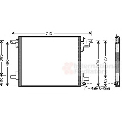 Photo Condenser, air conditioning VAN WEZEL 30005377