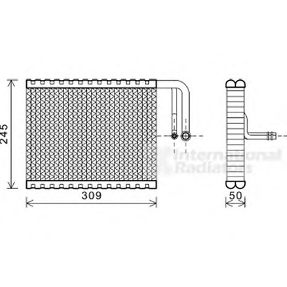 Foto Evaporatore, Climatizzatore VAN WEZEL 0600V402