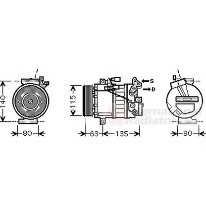 Foto Compressore, Climatizzatore VAN WEZEL 1300K336