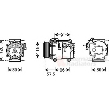 Foto Compresor, aire acondicionado VAN WEZEL 1800K451