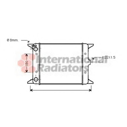 Photo Radiateur, refroidissement du moteur VAN WEZEL 58002012