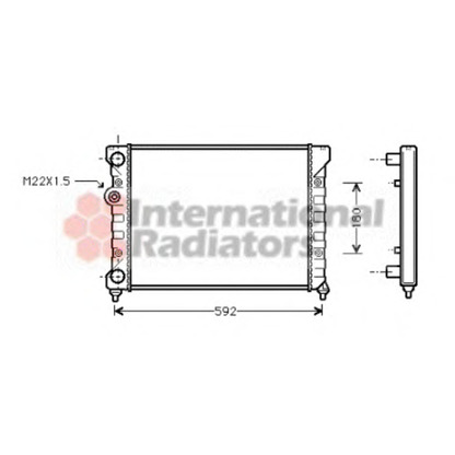 Photo Radiator, engine cooling VAN WEZEL 58002029