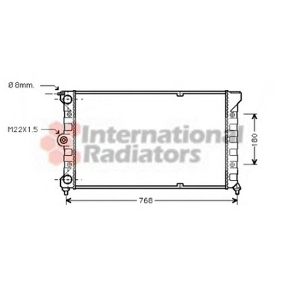 Foto Radiador, refrigeración del motor VAN WEZEL 58002036