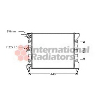 Photo Radiator, engine cooling VAN WEZEL 58002038